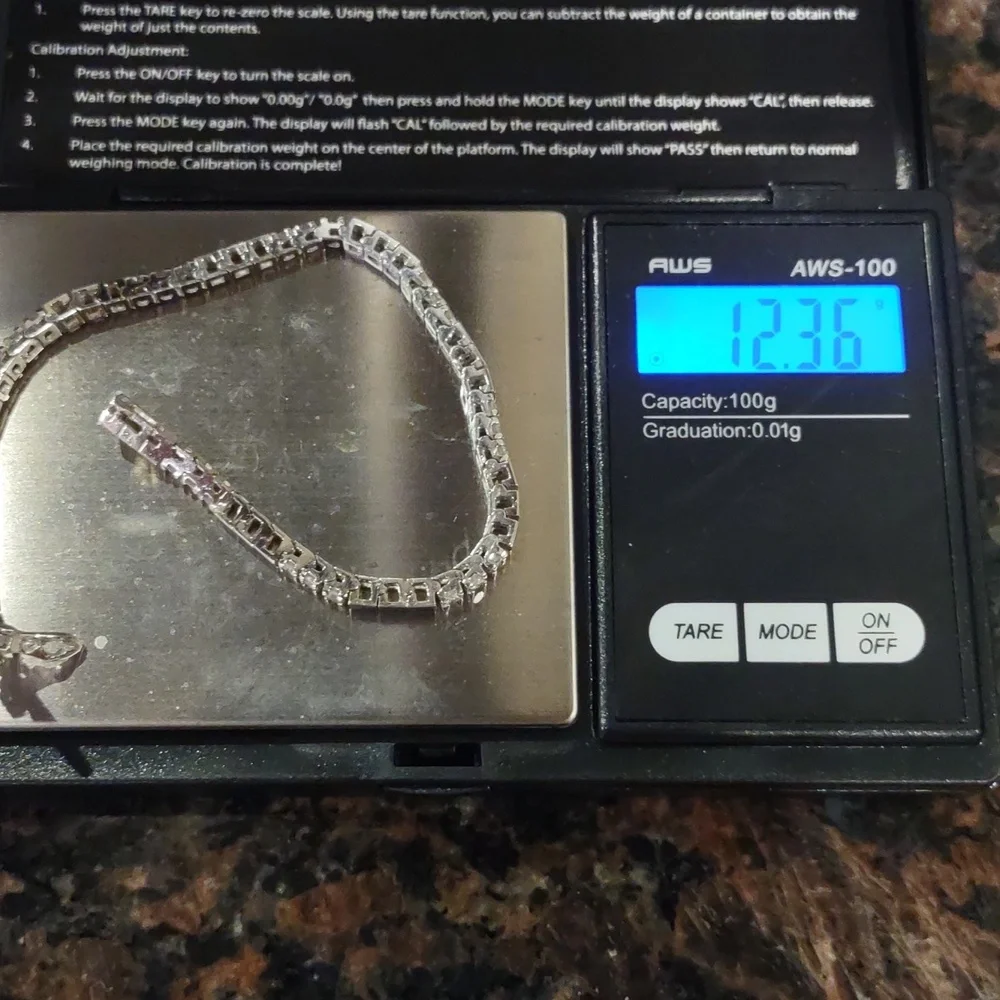 14 Kt White Gold Diamond Tennis Bracelet - Picture 6 of 10